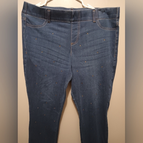 Mixit pull on rhinestone front jeans size XL - Picture 2 of 5